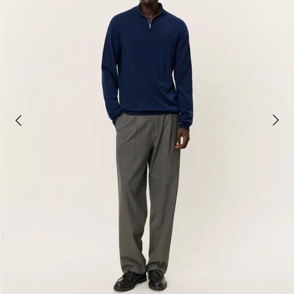 Les Deux Copenhagen Navy Zip Up Sweater - Picture 2 of 6